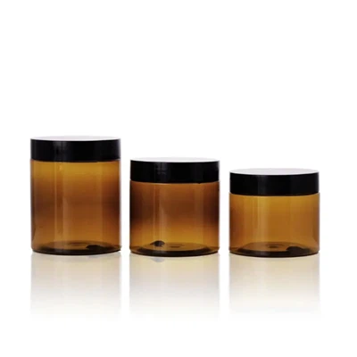250ml-amber-plastic-container-jars-with-lidsd8294