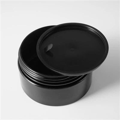 PET Matte Black Plastic Jar For Face Cream