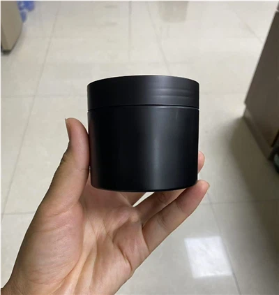 PET Matte Black Plastic Jar For Face Cream